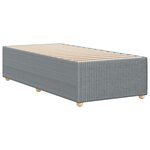 vidaXL Cadre de lit sans matelas gris clair 80x200 cm tissu