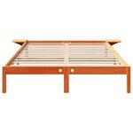 vidaXL Cadre de lit avec tables de chevet Marron 150 x 200 cm