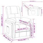 vidaXL Fauteuil inclinable Crème Tissu