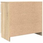 vidaXL Buffet avec tiroir chêne sonoma 71x35x65 cm bois d'ingénierie