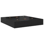 vidaXL Cadre de lit de rangement Chêne noir 200x200 cm