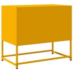 vidaXL Meuble TV jaune moutarde 68 5x39x60 5 cm acier