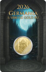 Monnaie GERMANIA Queen on the Throne 1/1000 Oz Or 1 Mark Germania 2026 (PRÉCOMMANDE)