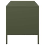 vidaXL Meuble TV vert olive 101 5x39x43 5 cm acier laminé à froid