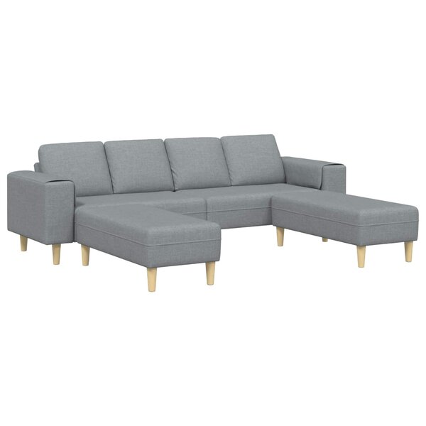 vidaXL Canapé de salon 3 Pièces Gris clair Polyester