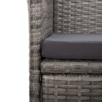 vidaXL Ensemble à manger de jardin 9 Pièces coussins gris résine tressée