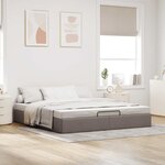 VidaXL Cadre de lit ottoman sans matelas taupe 180x200 cm tissu