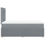 vidaXL Sommier à lattes de lit avec matelas Gris clair 120x200cm Tissu