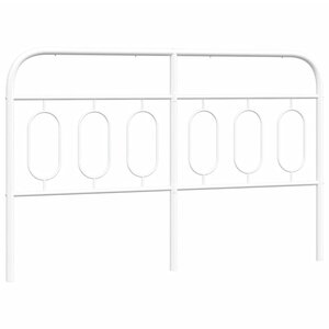 vidaXL Tête de lit métal blanc 137 cm