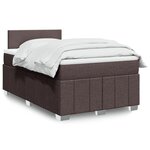 vidaXL Sommier à lattes de lit avec matelas Marron foncé 120x200 cm