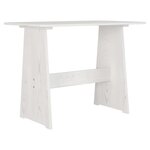 vidaXL Table à manger avec banc REINE blanc bois de pin solide