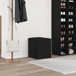 vidaXL Banc de rangement Chêne noir 42x42x45 cm Bois massif