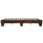 vidaXL Cadre de lit sans matelas chêne fumé 160x200 cm