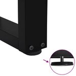 vidaXL Pieds de table à manger en V 2 pièces Noir 60 x (72-73 3) cm Acier