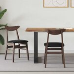 vidaXL Chaises de salle à manger 2 Pièces Marron Clair 42 x 47.5 x 81 cm
