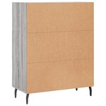 vidaXL Buffet sonoma gris 69 5x34x90 cm bois d'ingénierie