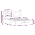 vidaXL Cadre de lit sans matelas chêne fumé 140x190 cm bois ingénierie