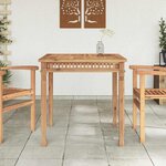 vidaXL Table à dîner de jardin 80x80x80 cm Bois de teck solide