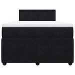 vidaXL Sommier à lattes de lit avec matelas Noir 120x200 cm Velours