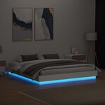 vidaXL Cadre de lit avec lumières LED blanc 180x200 cm