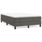 vidaXL Sommier à lattes de lit et matelas gris foncé 120x190cm velours