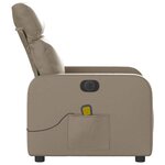 vidaXL Fauteuil de massage inclinable électrique cappuccino similicuir