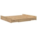 vidaXL Cadre de lit avec rangement chêne artisanal 200 x 200 cm