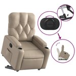 vidaXL Fauteuil inclinable Cappuccino Similicuir