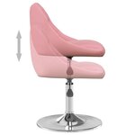 vidaXL Chaises pivotantes à manger lot de 6 Rose Velours