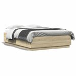 vidaXL Cadre de lit sans matelas chêne sonoma 150x200 cm