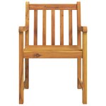 vidaXL Chaises de jardin lot de 6 56x55 5x90 bois massif d'acacia