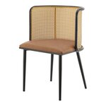 Lot de 2 chaises de salle à manger salon design moderne cuisine 75 x 52 x 49 cm marron noir 03_0009611