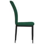 vidaXL Chaises à manger lot de 2 Vert foncé Velours