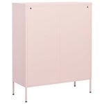 vidaXL Armoire de rangement Rose 80x35x101 5 cm Acier