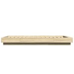 vidaXL Cadre de lit avec lumières LED chêne sonoma 90x200 cm