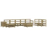 vidaXL Salon de jardin 10 Pièces bois de pin imprégné