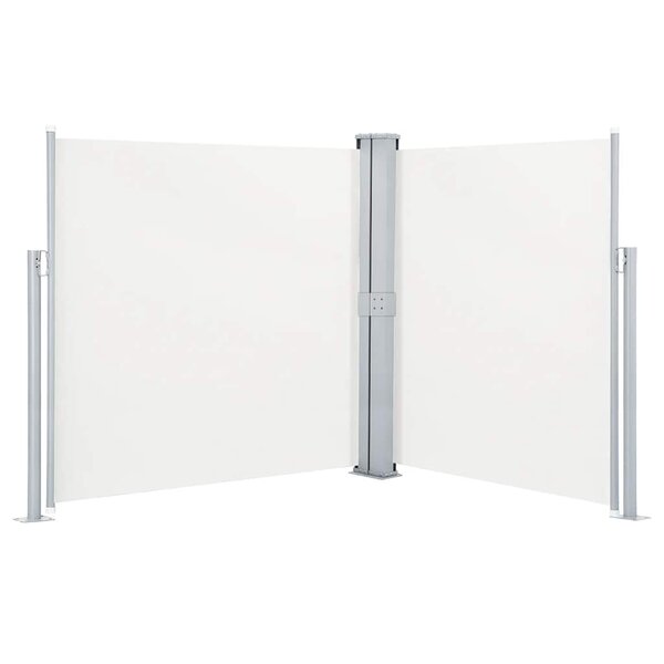 vidaXL Auvent latéral rétractable Crème 140 x 600 cm