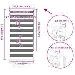 Store enrouleur tamisant 80 x 150 cm marron