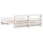 vidaXL Cadre de lit avec tête de lit sans matelas blanc 200x200 cm