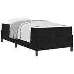 vidaXL Cadre de lit avec matelas Noir 90 x 190 cm tissu