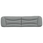 vidaXL Coussin de tête de lit gris clair 200 cm tissu