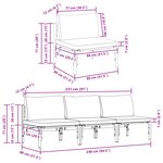 vidaXL Mobilier de jardin avec coussin 3 Pièces Anthracite Acier