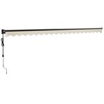 vidaXL Auvent rétractable automatique crème 5x3 m