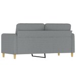 vidaXL Canapé à 2 places Gris clair 140 cm Tissu