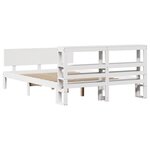 vidaXL Cadre de lit avec tête de lit sans matelas blanc 120x190 cm