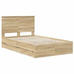 vidaXL Cadre de lit Chêne Sonoma 120 x 200 cm Bois Ingénierie