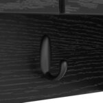 vidaXL Porte-manteau mural avec étagère Chêne noir 80 x 20 x 30 cm