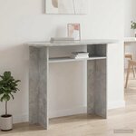 vidaXL Table console Gris béton 100 x 39 5 x 75 cm Bois d'ingénierie