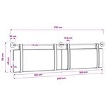 vidaXL Tête de lit suspendue Bordeaux PU antique