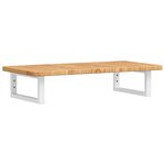 vidaXL Étagère de vasque murale acier et bois de chêne massif